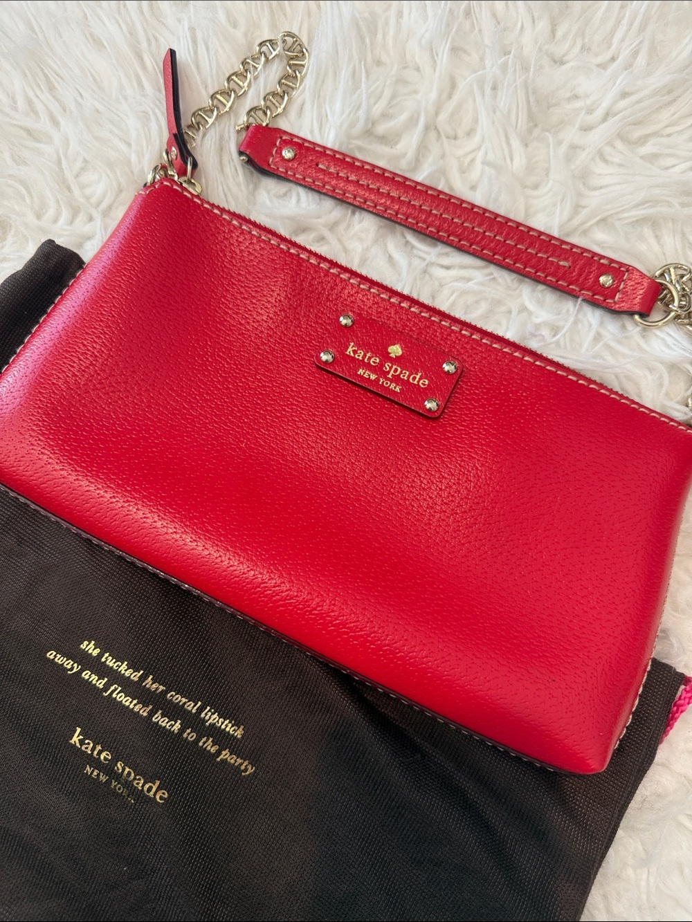 kate spade Red Chain Wristlet